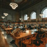 people sitting inside building